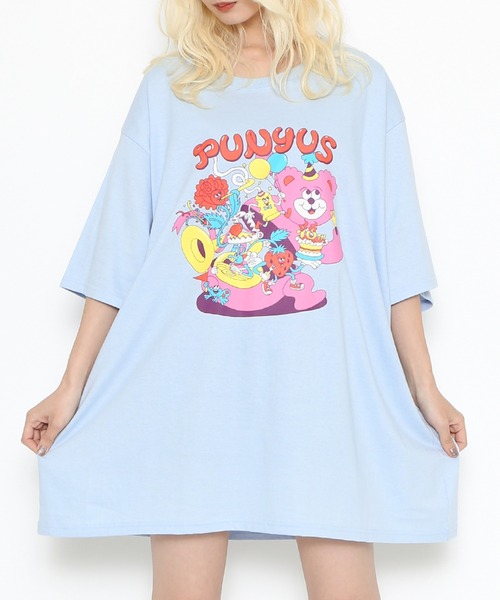 PUNYUS（プニュズ）の「10thフレンズビッグＴシャツ（Tシャツ/カットソー・レディース・サックスブルー/ホワイト/グリーン・3/4）」の10枚目の写真