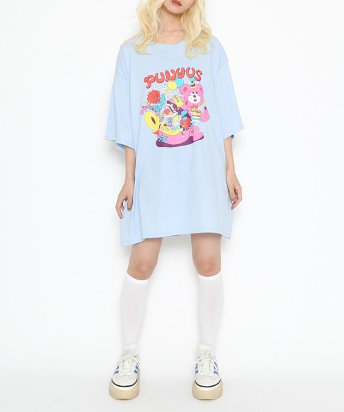 PUNYUS（プニュズ）の「10thフレンズビッグＴシャツ（Tシャツ/カットソー・レディース・サックスブルー/ホワイト/グリーン・3/4）」の11枚目の写真