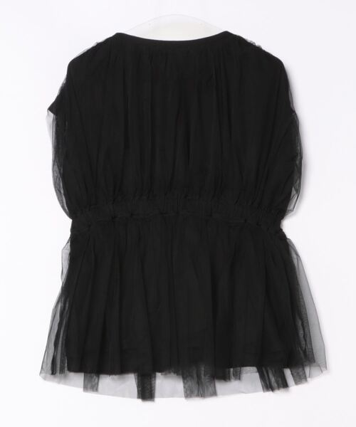 Settimissimo（セッティミッシモ）の「チュールカバードウエスト切替プルオーバー（Tシャツ/カットソー・レディース・ベージュ/ブラック・FREE）」の3枚目の写真