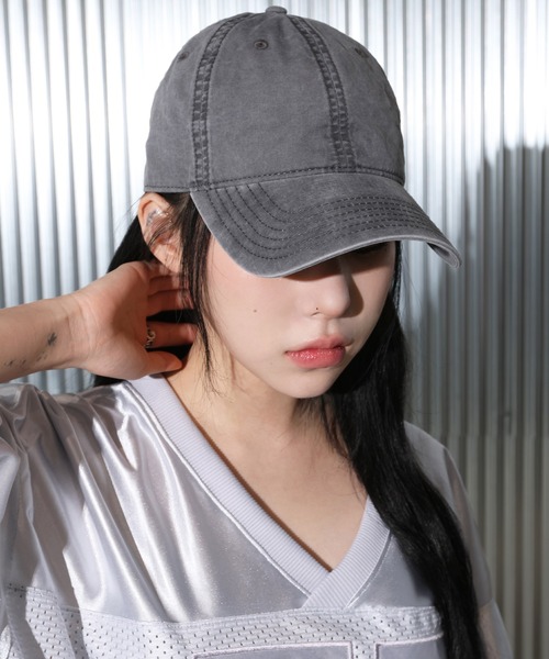 FOLLOWIN（フォロウィン）の「[UNISEX][小頭フィット][オールシーズン可能]パステル ピグメント ビンテージ ウォッシング 無地 ボールキャップ（キャップ・レディース・カーキ/グレー/チャコール/ベージュ/パープル/レッド・ONE SIZE）」の11枚目の写真