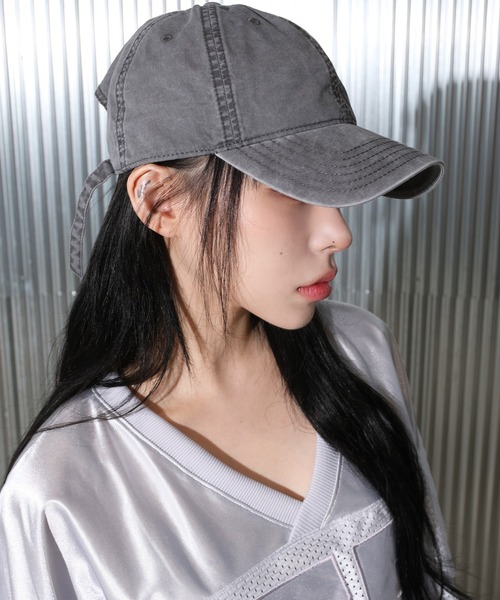 FOLLOWIN（フォロウィン）の「[UNISEX][小頭フィット][オールシーズン可能]パステル ピグメント ビンテージ ウォッシング 無地 ボールキャップ（キャップ・レディース・カーキ/グレー/チャコール/ベージュ/パープル/レッド・ONE SIZE）」の14枚目の写真