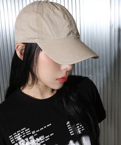 FOLLOWIN（フォロウィン）の「[UNISEX][小頭フィット][オールシーズン可能]パステル ピグメント ビンテージ ウォッシング 無地 ボールキャップ（キャップ・レディース・カーキ/グレー/チャコール/ベージュ/パープル/レッド・ONE SIZE）」の21枚目の写真