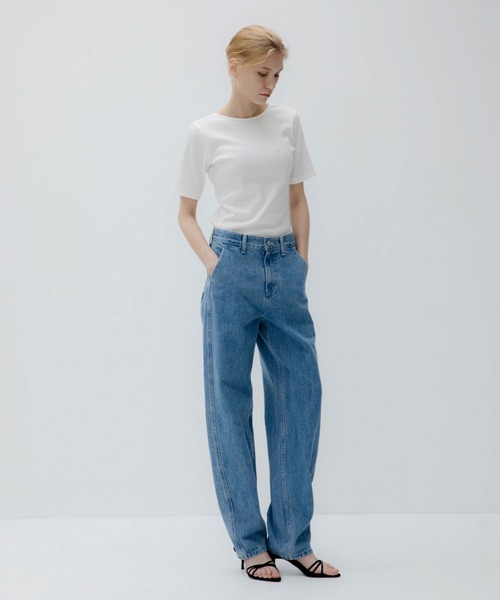 CANAL JEAN(キャナルジーン)の「BLUE BRICK バックレスTシャツ(Tシャツ/カットソー・レディース・ブラック/ブラック×ホワイト/アイボリー・ONE SIZE)」の14枚目の写真