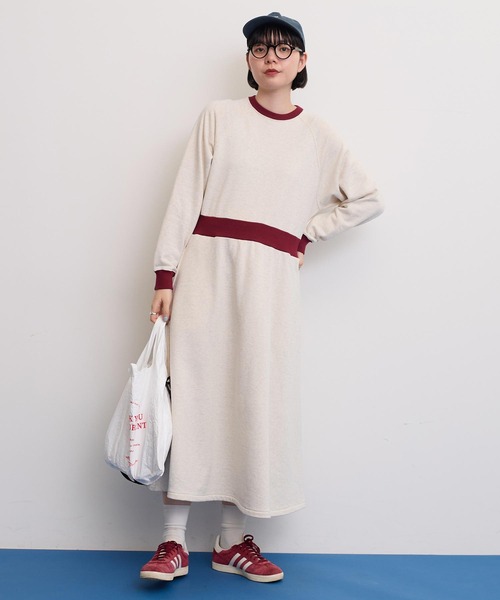 I am I in fact...（アイアムアイインファクト）の「●SWEAT RIB flare Onepiece（ワンピース・レディース・オフホワイト/グレー/ブラック・FREE）」の8枚目の写真