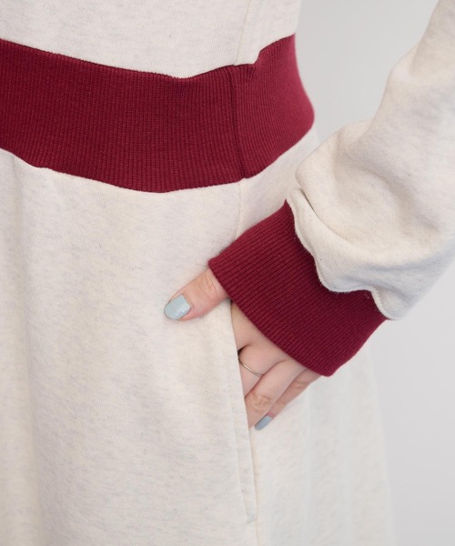 I am I in fact...（アイアムアイインファクト）の「●SWEAT RIB flare Onepiece（ワンピース・レディース・オフホワイト/グレー/ブラック・FREE）」の5枚目の写真