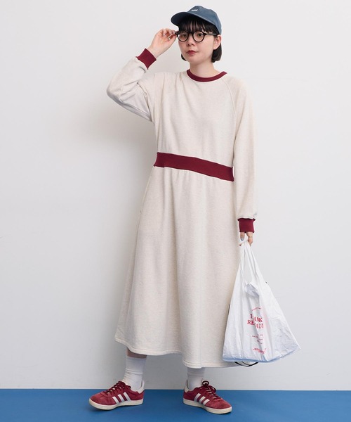 I am I in fact...（アイアムアイインファクト）の「●SWEAT RIB flare Onepiece（ワンピース・レディース・オフホワイト/グレー/ブラック・FREE）」の14枚目の写真