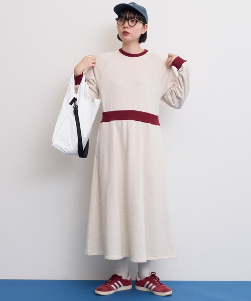 I am I in fact...（アイアムアイインファクト）の「●SWEAT RIB flare Onepiece（ワンピース・レディース・オフホワイト/グレー/ブラック・FREE）」の12枚目の写真