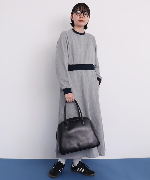 I am I in fact...（アイアムアイインファクト）の「●SWEAT RIB flare Onepiece（ワンピース・レディース・オフホワイト/グレー/ブラック・FREE）」の17枚目の写真