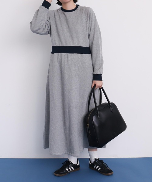 I am I in fact...（アイアムアイインファクト）の「●SWEAT RIB flare Onepiece（ワンピース・レディース・オフホワイト/グレー/ブラック・FREE）」の20枚目の写真