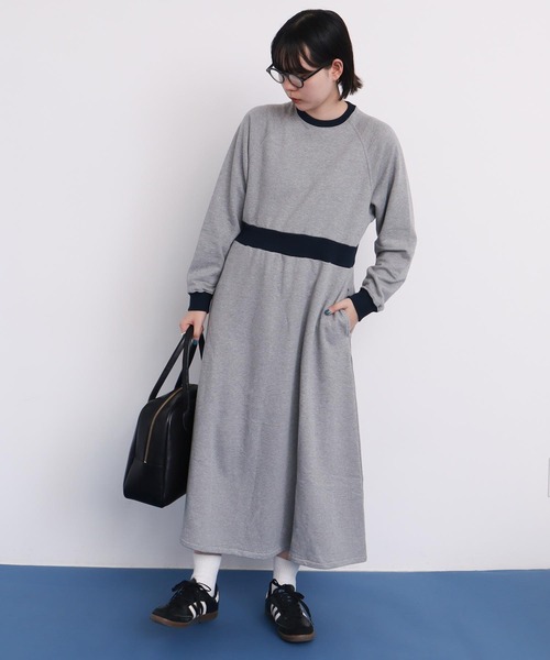 I am I in fact...（アイアムアイインファクト）の「●SWEAT RIB flare Onepiece（ワンピース・レディース・オフホワイト/グレー/ブラック・FREE）」の19枚目の写真