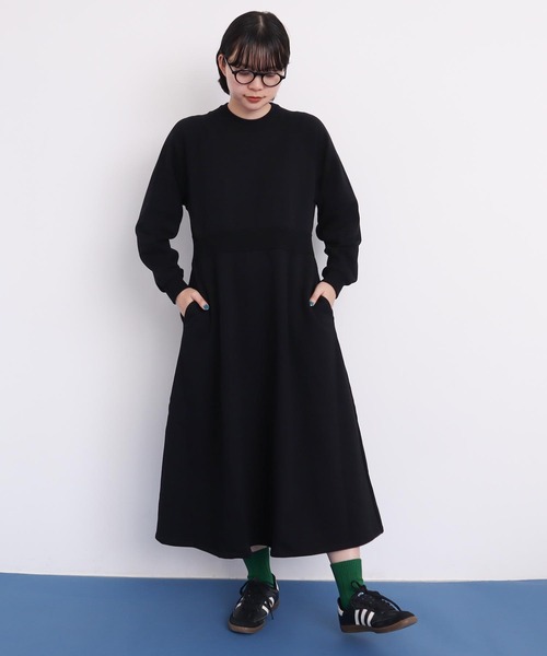 I am I in fact...（アイアムアイインファクト）の「●SWEAT RIB flare Onepiece（ワンピース・レディース・オフホワイト/グレー/ブラック・FREE）」の21枚目の写真