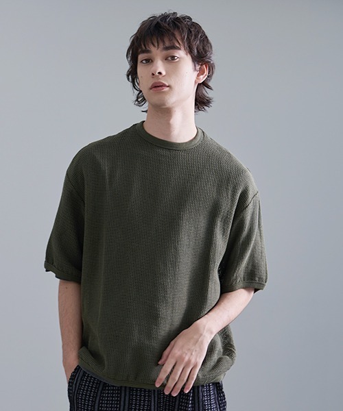 【Revo.レボ】コットンメッシュTシャツ/レイヤードTee/ユニセックス セール】Revo. コットンメッシュ SS Tee（Tシャツ/カットソー