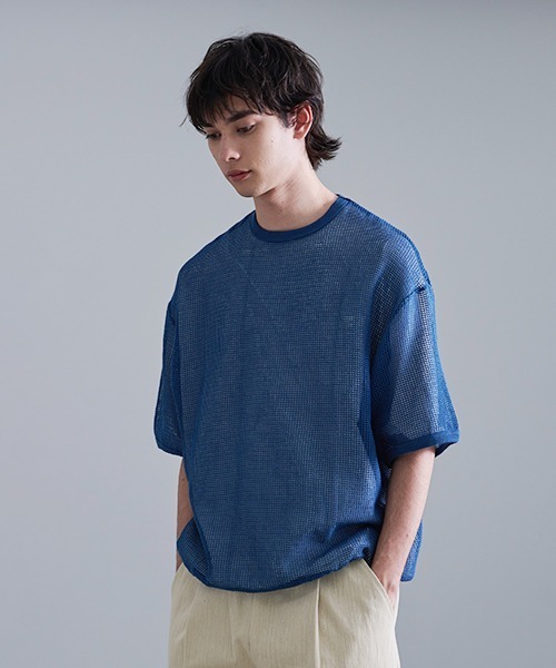 【Revo.レボ】コットンメッシュTシャツ/レイヤードTee/ユニセックス セール】Revo. コットンメッシュ SS Tee（Tシャツ/カットソー