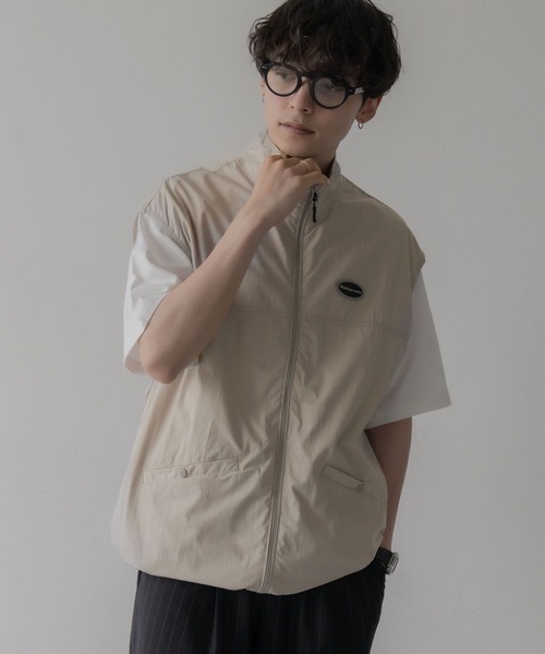 Ridingmania（ライディングマニア）の「【Raidingmania/ライディングマニア】ナイロンウォームアップ/ミリタリーベスト（ベスト・メンズ・オフホワイト/ブラック・LARGE/MEDIUM）」の7枚目の写真