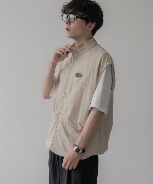 Ridingmania（ライディングマニア）の「【Raidingmania/ライディングマニア】ナイロンウォームアップ/ミリタリーベスト（ベスト・メンズ・オフホワイト/ブラック・LARGE/MEDIUM）」の5枚目の写真