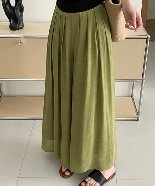 aimoha(アイモハ)の「薄手タックワイドパンツ(その他パンツ・レディース・パープル/グリーン/ベージュ・MEDIUM/LARGE)」の21枚目の写真