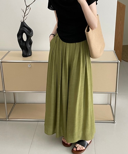 aimoha(アイモハ)の「薄手タックワイドパンツ(その他パンツ・レディース・パープル/グリーン/ベージュ・MEDIUM/LARGE)」の22枚目の写真