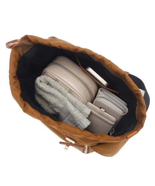 ORSETTO（オルセット）の「ORSETTO（オルセット）【別注カラーあり】METALLO／ナイロントートバッグ（ショルダーバッグ・レディース・ブラウン系/ブラック・00）」の5枚目の写真