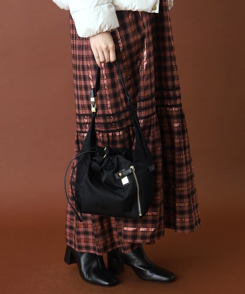 ORSETTO（オルセット）の「ORSETTO（オルセット）【別注カラーあり】METALLO／ナイロントートバッグ（ショルダーバッグ・レディース・ブラウン系/ブラック・00）」の15枚目の写真