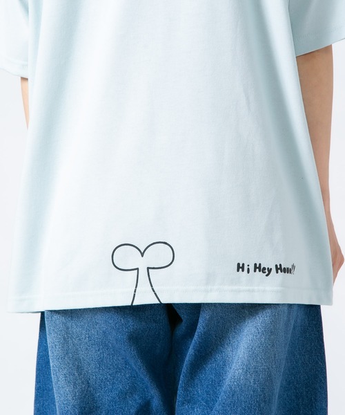 LB/S (エルビーエス)の「【Hi Hey Hoooo/ハイヘイホー】くま さめ顔どんTシャツ アニマルシリーズ(Tシャツ/カットソー・レディース・ベージュ/サックスブルー・FREE)」の4枚目の写真