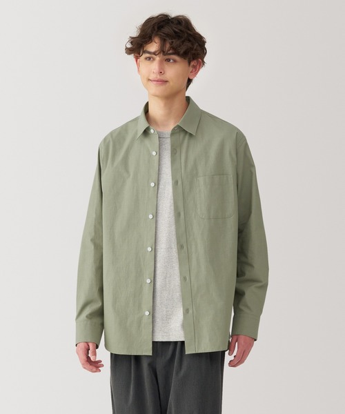 紳士 洗いざらしブロード長袖シャツ（新）（シャツ/ブラウス）｜無印
