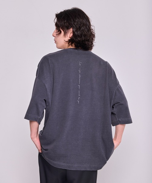 レタープリントピグメントルーズTシャツ（Tシャツ/カットソー）｜JUNRED（ジュンレッド）