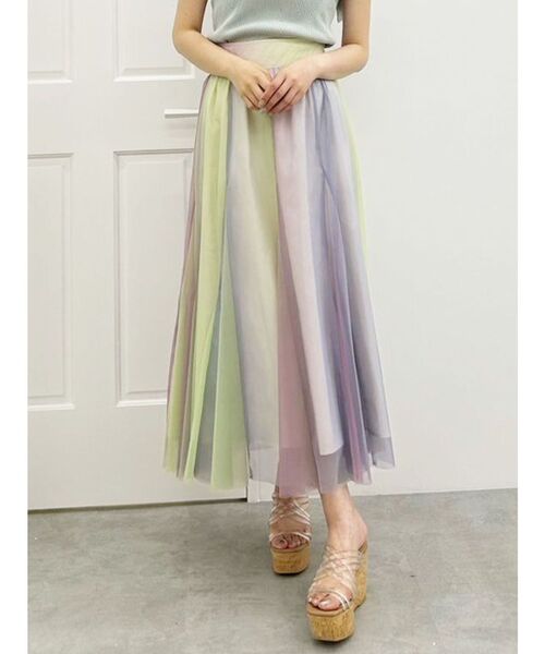 MERCURYDUO(マーキュリーデュオ)の「グラデーションチュールボリュームスカート(スカート・レディース・パープル/ブラウン/その他1・SMALL/MEDIUM)」の1枚目の写真