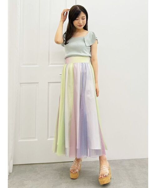 MERCURYDUO(マーキュリーデュオ)の「グラデーションチュールボリュームスカート(スカート・レディース・パープル/ブラウン/その他1・SMALL/MEDIUM)」の7枚目の写真
