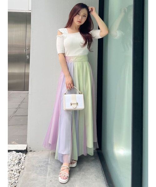 MERCURYDUO(マーキュリーデュオ)の「グラデーションチュールボリュームスカート(スカート・レディース・パープル/ブラウン/その他1・SMALL/MEDIUM)」の16枚目の写真