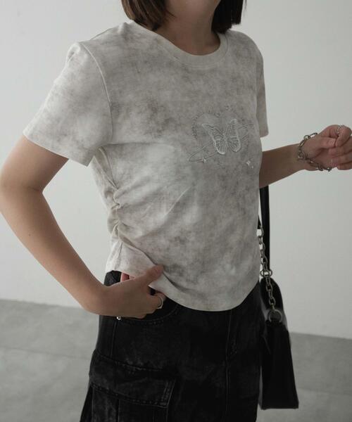 dispark（ディスパーク）の「DISPARK/メタリックバタフライサークルロゴT（Tシャツ/カットソー・レディース・スミクロ/アイボリー・FREE）」の20枚目の写真