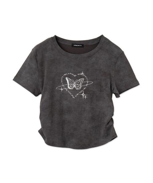 dispark（ディスパーク）の「DISPARK/メタリックバタフライサークルロゴT（Tシャツ/カットソー・レディース・スミクロ/アイボリー・FREE）」の15枚目の写真