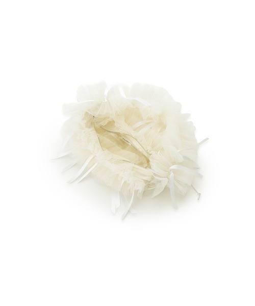 SNIDEL（スナイデル）の「チュールリボンバッグ（ハンドバッグ・レディース・アイボリー/ブラック/ライトピンク/ライム・FREE）」の9枚目の写真