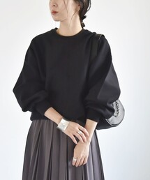 quaranciel:〈洗濯機可能〉ポンチ Vヨークバルーン スウェット プル
