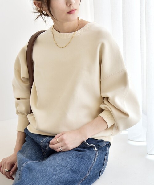 quaranciel:〈洗濯機可能〉ポンチ ベーシック コンパクト スウェット