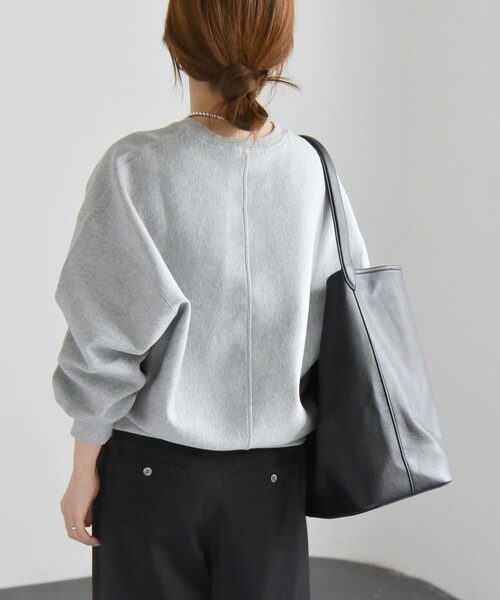 quaranciel(カランシエル)の「quaranciel:〈洗濯機可能〉ポンチ ベーシック コンパクト スウェット(スウェット・レディース・ブラック/ワイン/ナチュラル/ライトグレー/ブルー/ブラウン・ONE SIZE)」の16枚目の写真