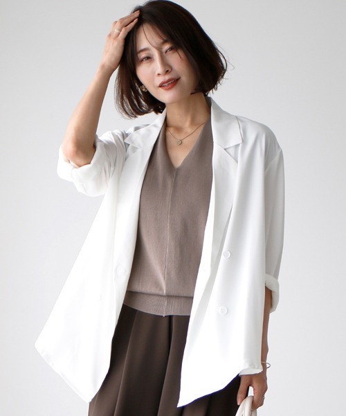 重宝する！働くあなたへブラウス風ジャケット（テーラードジャケット）｜Ehre style（エーレスタイル）