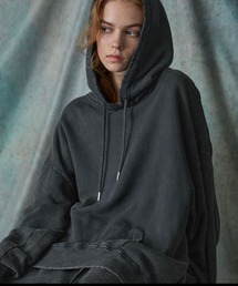 【SERACE】Heavy weight vintage design pigment damage hoodie / ヘビーウェイトヴィンテージデザインピグメントダメージパーカー