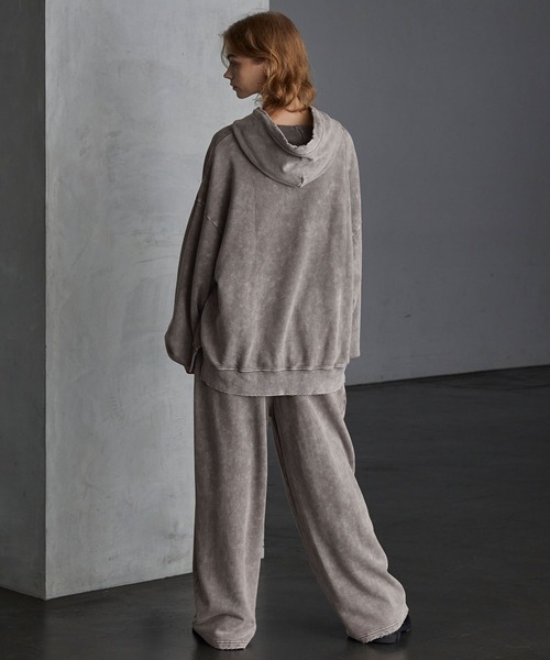 【SERACE】Heavy weight vintage design pigment damage hoodie / ヘビーウェイトヴィンテージデザインピグメントダメージパーカー（パーカー）｜SERACE（セラス）