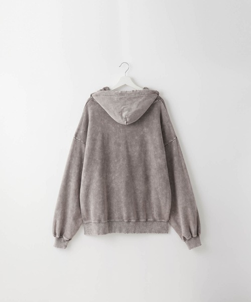 【SERACE】Heavy weight vintage design pigment damage hoodie / ヘビーウェイトヴィンテージデザインピグメントダメージパーカー（パーカー）｜SERACE（セラス）