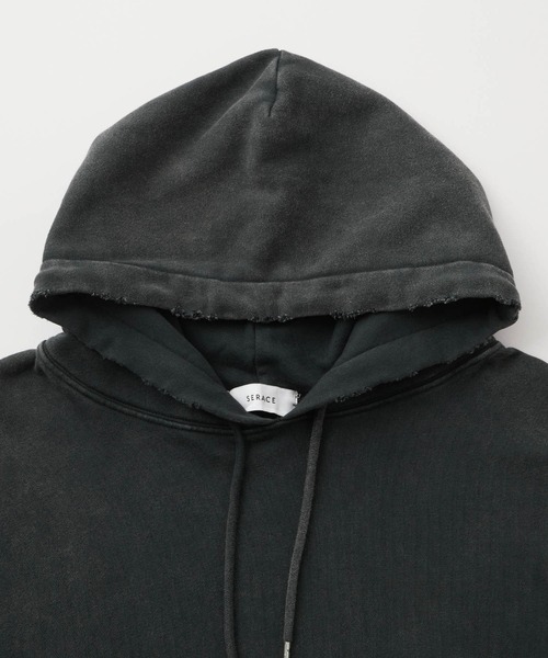SERACE】Heavy weight vintage design pigment damage hoodie