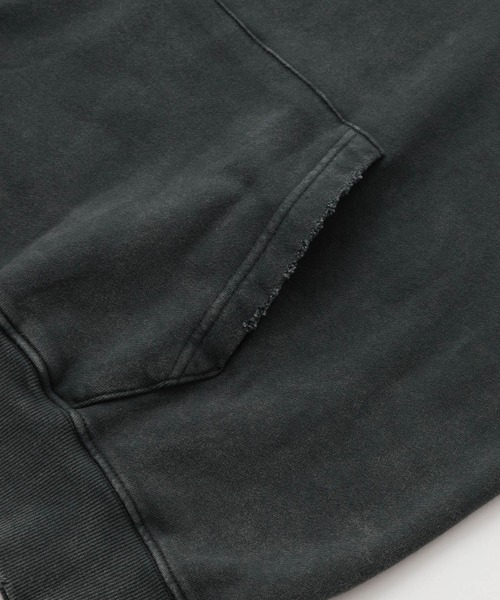 【SERACE】Heavy weight vintage design pigment damage hoodie / ヘビーウェイトヴィンテージデザインピグメントダメージパーカー（パーカー）｜SERACE（セラス）