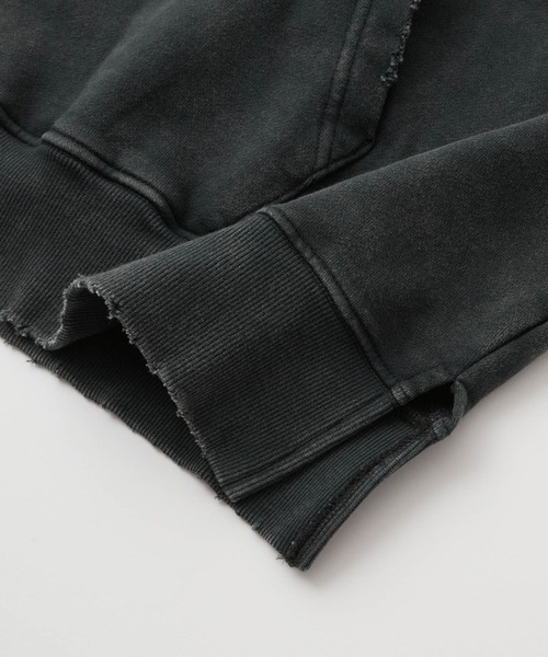 【SERACE】Heavy weight vintage design pigment damage hoodie / ヘビーウェイトヴィンテージデザインピグメントダメージパーカー（パーカー）｜SERACE（セラス）