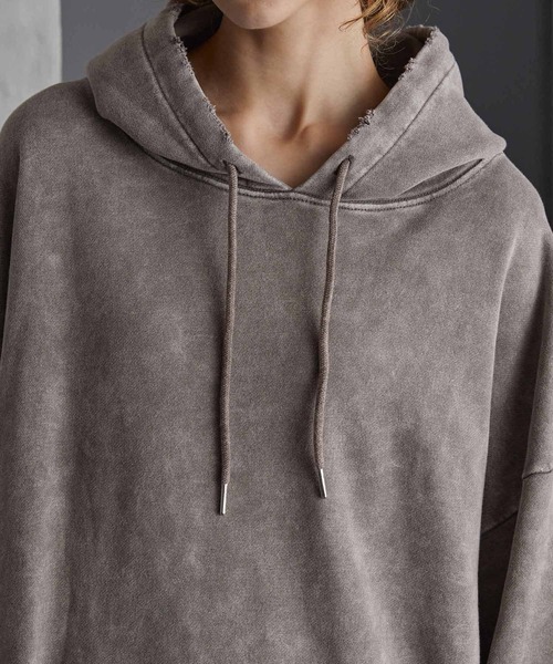 【SERACE】Heavy weight vintage design pigment damage hoodie / ヘビーウェイトヴィンテージデザインピグメントダメージパーカー（パーカー）｜SERACE（セラス）
