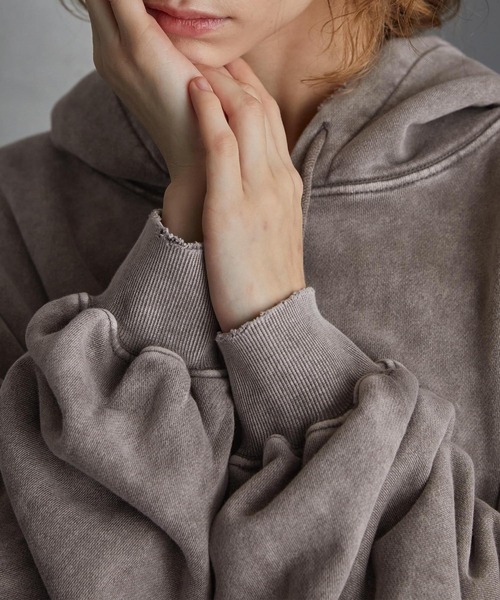 【SERACE】Heavy weight vintage design pigment damage hoodie / ヘビーウェイトヴィンテージデザインピグメントダメージパーカー（パーカー）｜SERACE（セラス）