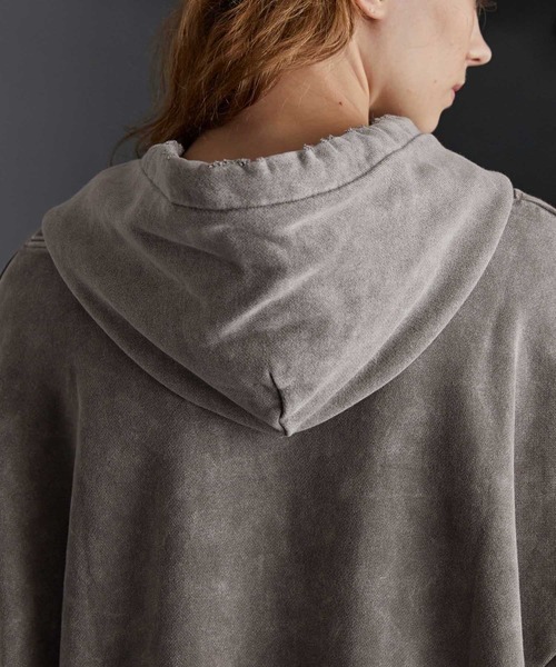 【SERACE】Heavy weight vintage design pigment damage hoodie / ヘビーウェイトヴィンテージデザインピグメントダメージパーカー（パーカー）｜SERACE（セラス）