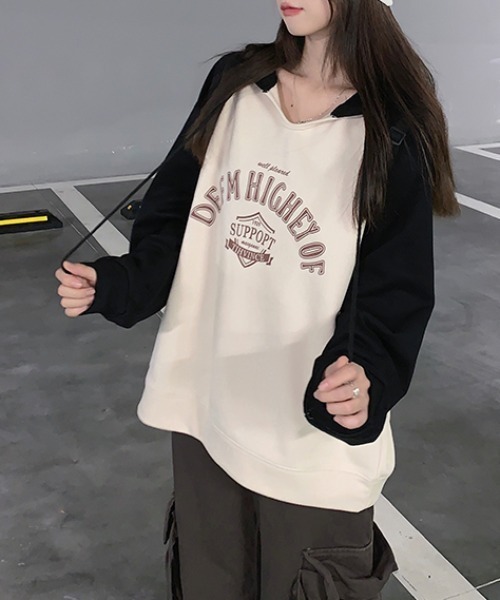 GEMEDA(ジェメダ)の「ラグランロゴTシャツ(Tシャツ/カットソー・レディース・ブラック/ベージュ/グリーン・M)」の7枚目の写真