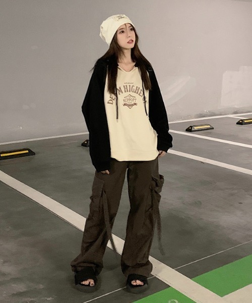 GEMEDA(ジェメダ)の「ラグランロゴTシャツ(Tシャツ/カットソー・レディース・ブラック/ベージュ/グリーン・M)」の8枚目の写真