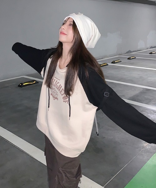 GEMEDA(ジェメダ)の「ラグランロゴTシャツ(Tシャツ/カットソー・レディース・ブラック/ベージュ/グリーン・M)」の9枚目の写真