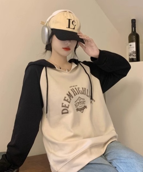 GEMEDA(ジェメダ)の「ラグランロゴTシャツ(Tシャツ/カットソー・レディース・ブラック/ベージュ/グリーン・M)」の13枚目の写真