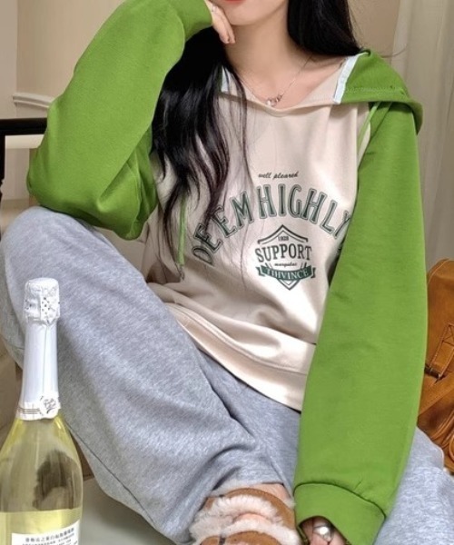GEMEDA(ジェメダ)の「ラグランロゴTシャツ(Tシャツ/カットソー・レディース・ブラック/ベージュ/グリーン・M)」の16枚目の写真